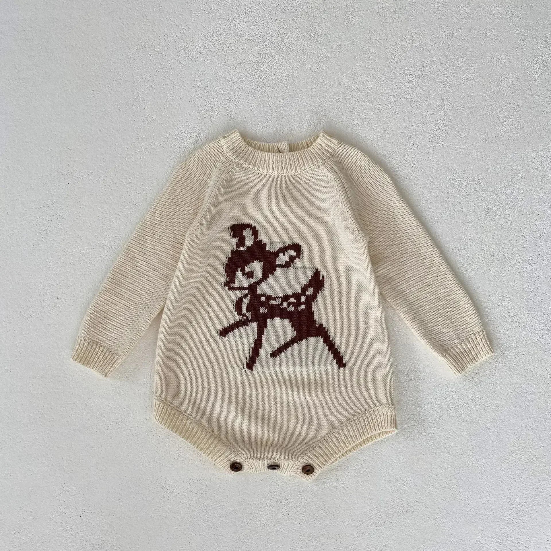 Deer Knit Baby Bodysuit