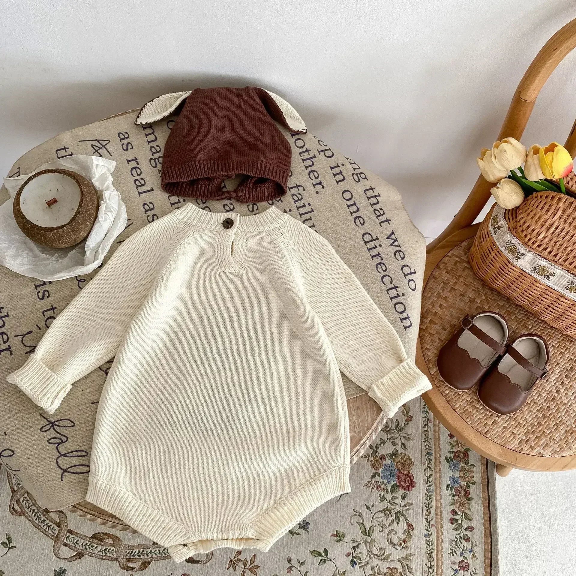 Deer Knit Baby Bodysuit