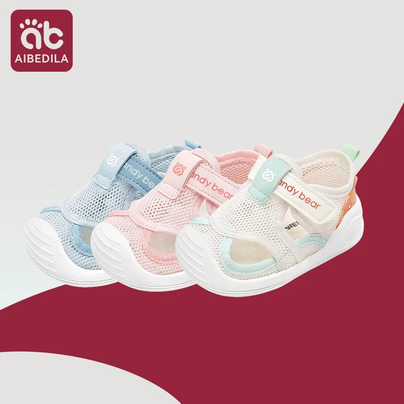 Baby Sandals - Breathable Closed Toe Comfort with Secure Velcro Straps