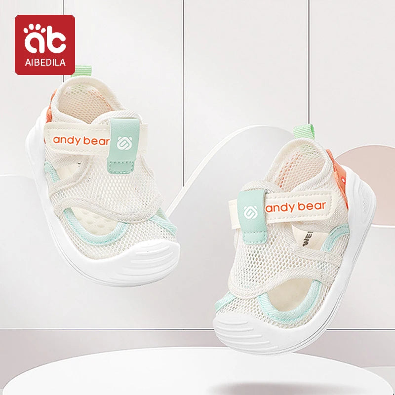 Baby Sandals - Breathable Closed Toe Comfort with Secure Velcro Straps