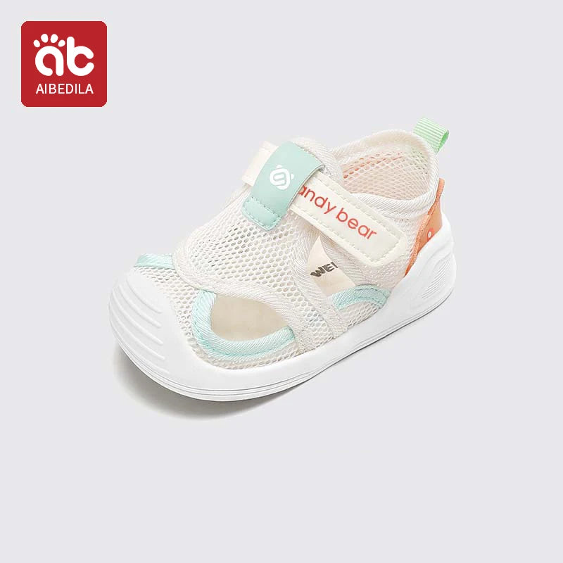 Baby Sandals - Breathable Closed Toe Comfort with Secure Velcro Straps
