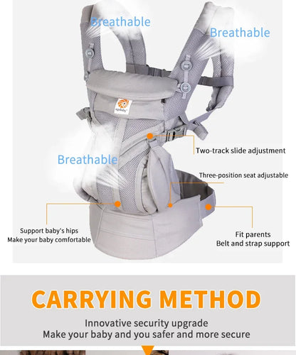 Ergonomic Baby Carrier - Best Comfort & Versatility for Growing Infants