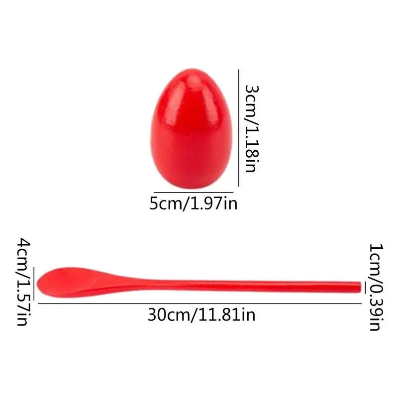 Montessori Rainbow Wooden Spoon - Educational Toy for Color Recognition & Balance